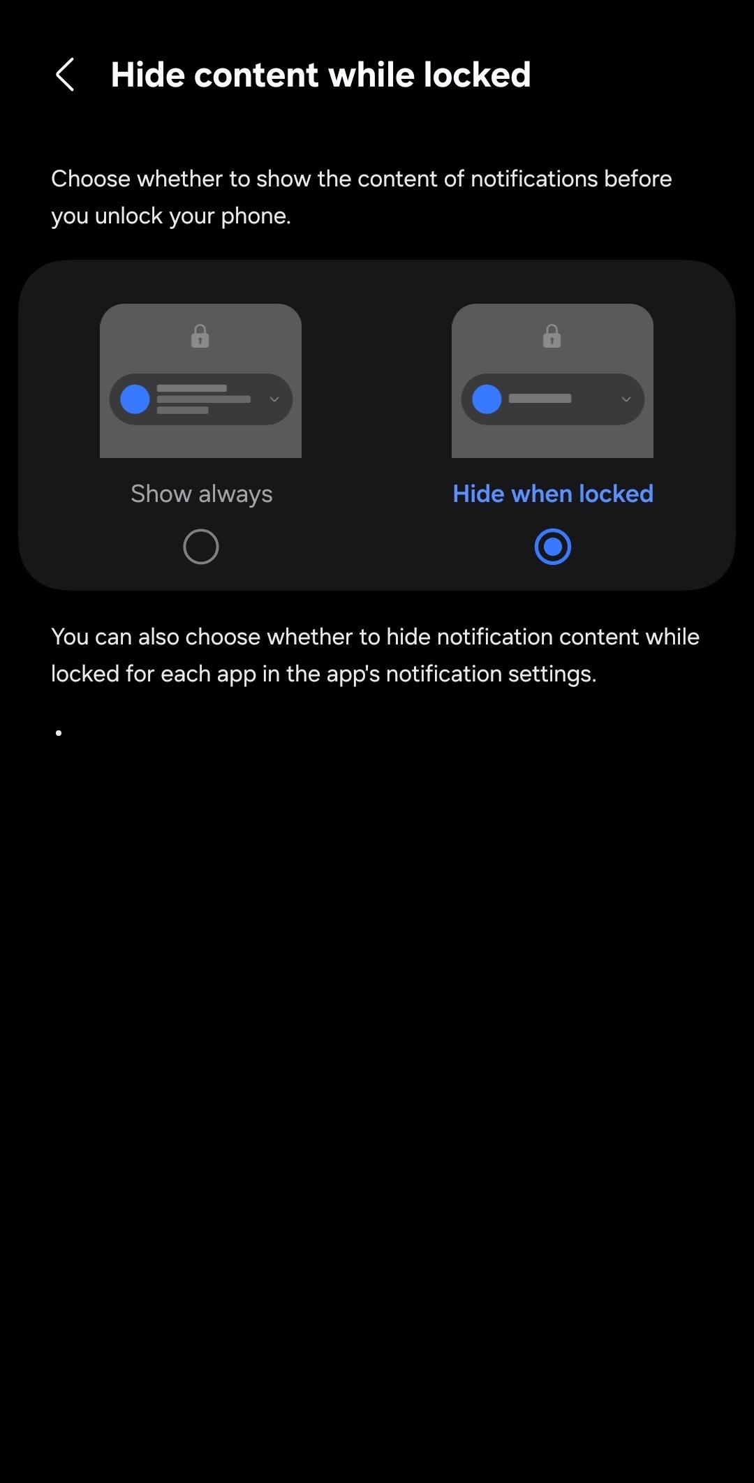 Hide when locked