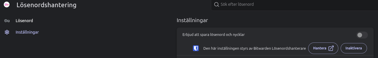 Brave Lösenord och autofyll